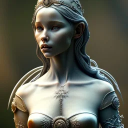 White Statue arwen, full body, Rome sculpture style, full body, details, fresco background, hyper realistic, 8k,