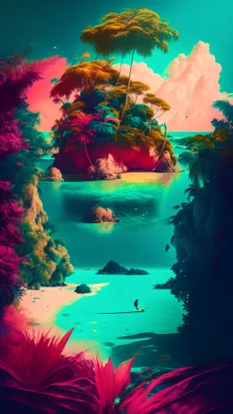 The paradise,with color