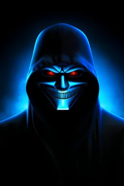 anonymous with glowing eyes