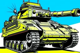 Pop art style combat vehiclde