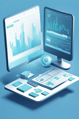 Advanced Trading Strategies and Analysis, flat light blue style