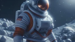 An astronaut in a planet on a dark time: ornate, dynamic, particulate, rich colors, intricate, elegant, highly detailed, harper's bazaar art, fashion magazine, smooth, sharp focus, 8 k, octane render, cinematic