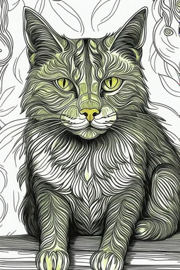 Portrait of a cat by Van Gogh