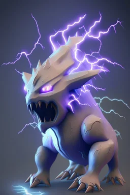 Lightning creature ,soft pastel, high definition, 3d icon clay render, blender 3d