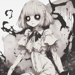 Nihonga policromada art aesthetic ghoul psycodelia marioneta