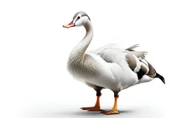 White background, single goose, fine rendering, high detail, high resolution, 8K