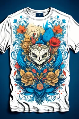 Beautiful T-shirt design in coordinated colors, ready for printing