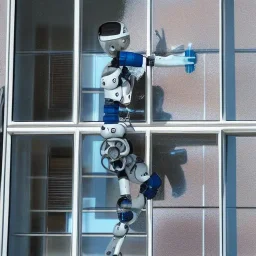 robots at work cleaning the windows