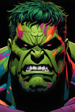 A beautiful portrait painting of Hulk, in style of colorful comic. symmetry, hyper detailed. octanev render. trending on artstation