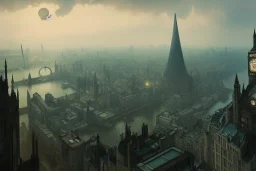 London+Edimburgh+Gothic town+Art deco Metropolis +alphonse mucha, greg rutkowski,matte painting, cryengine, hyper detailed, felix kelly, fantasy art, seb mckinnon