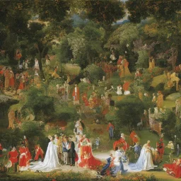 The scene in the garden, the lavishly illuminated climax, by artist “MagdaleneTulli”