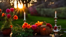 sunrise in the garden of the moment , vanitas style