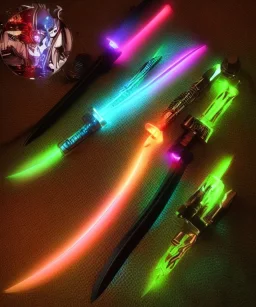 Alien glowing katana