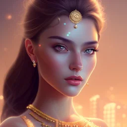 portrait of leonidas as a cute woman, city background ,4k, Highly Detailed, perfect eyes, Digital Illustration, Cinematic Lighting, Realistic, Sharp Focus, Centered, Beautifully Lit, Bioluminescent by Stanley Artgerm Lau