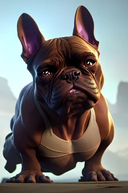 alien french bulldog musculature hulk body HD strong french bulldog hulk marvels Warcraft 64k