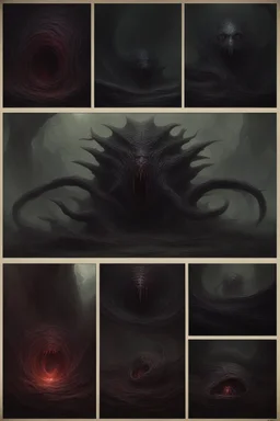 scary void horror dreadful incomprehensible void abyss abyss nightmare shapeless chaos darkness fog maw devouring