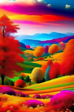 Beautiful colourful landscape