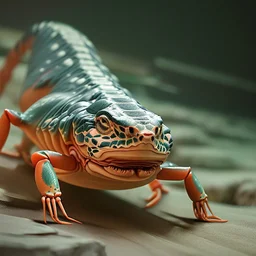 crustacean reptiles, masterpiece, expert, 8K, hyperrealism, sharp focus, cinematic lighting, realistic