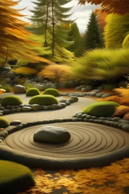 A Zen Garden in Autumn