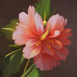один цветок на картине написанный маслом в стиле ренесанс, простой