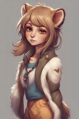 Weasel furry human girl