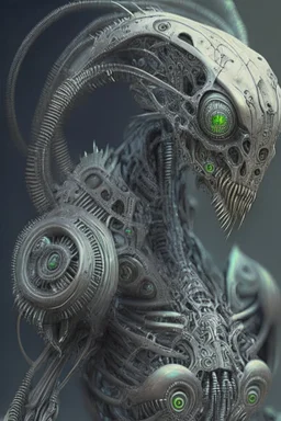 mechanical Alien cyborh,realistic, intricate