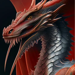 Portrait of dragon, highly detailed, color patterns on wings, soft studio lighting, background 64k