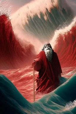 Moses parts the red sea