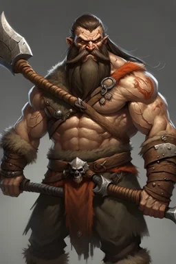 An halforc barbarian