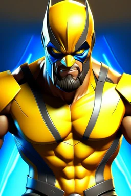 wolverine from marvel animated fortnite style inside a medalion