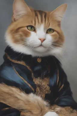 portrait of a cat by a cat