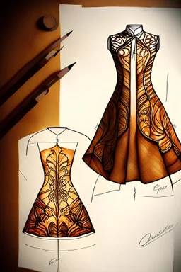 Gambarlah desain baju kombinasi batik dan lurik