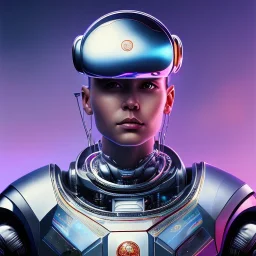 cosmos masterpiece, humanoid cyborg robot, sango fantasy, fantasy magic, sharp focus, illustration, highly detailed, digital painting, concept art, matte, artgerm and paul lewin and kehinde wiley, full figure, fit in board, cyber punk, pretty accurate hands face fingers, natural aye, fit within portrait