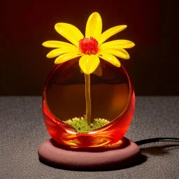 Surreal Waiizii Flower inside a glass sculpture, Art by Joshy Sly,