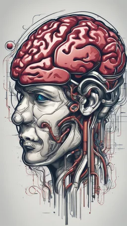 Icone, Art, Logo, Brain brain upgrade lines