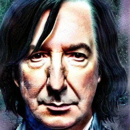 high-quality, fine-detail close-up watercolor of Alan Rickman as Severus Snape, portrait, young, stunning, beautiful, 8k resolution, intricate, digital art, hyper realistic, photorealistic, volumetric lighting, brian froud, howard lyon, selina french*, anna dittmann, annie stokes, lisa parker, greg rutowski,