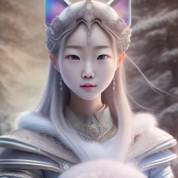 smooth hyper realistic, beautiful smiled Japanese goddess, pale colors, dark cosmos background, cat еye, extremely sharp detail, finely tuned detail, ultra high definition, 8 k, unreal engine 5, ultra sharp focus, accurate sword wings, positive smile, lot of details, fit within portrait, Ambiance winter, perfect composition, perfect hair, perfect hands, finger up gestures