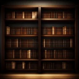 Generate an image of an empty bookshelf with wooden shelves and a warm, inviting atmosphere. The bookshelf should be well-lit with soft, natural lighting. The empty shelves should be neatly organized and evenly spaced. The background should be slightly blurred to emphasize the empty bookshelf. The overall composition should be visually appealing and suitable for showcasing custom book covers.