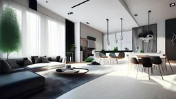 Stylish interior of modern living