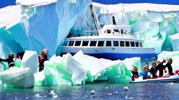 kids having yacht party crashes into iceberg