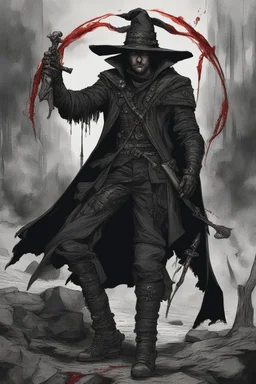 dark fantasy witch hunter man
