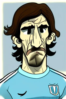 Alejandro Garnacho Argentine football player ,cartoon 2d