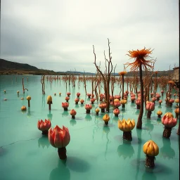 Fotografia di una orrida laguna, piante oscene, mostruose, Yves Tanguy, incubo, schizophrenic