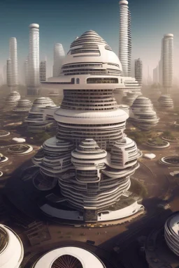 Modern futuristic Delhi Capital Region in 2100