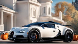 Halloween Bugatti ,rear view, desktop wallpaper, 4K, Cinematic