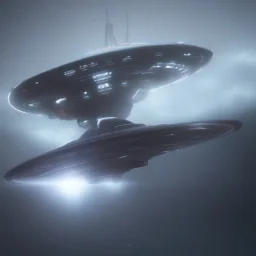 Big alien ship, warp drive