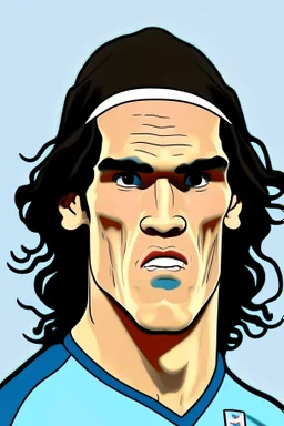 Edinson Cavani Footballer cartoon 2d