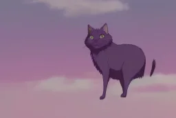 a purple cat