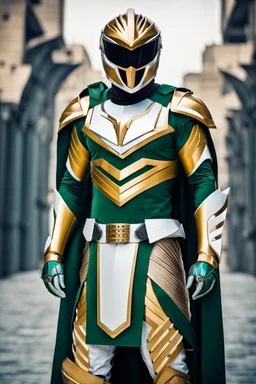 Arab power ranger Full Body,Full biomechanical Armored helmet,Wearing Face Mask Iron Masculine Mysterious Powerful Fantasy High Quality clothes,islamic city background