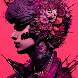 beautiful punk girl, hyper detailed, hyperdetailed, intricately detailed, illustration by <kilian eng> <Yoji Shinkawa>,beautiful punk girl, hyper detailed, intricately detailed, illustration by <kilian eng> <Yoji Shinkawa>, purple tones, darkred tones,